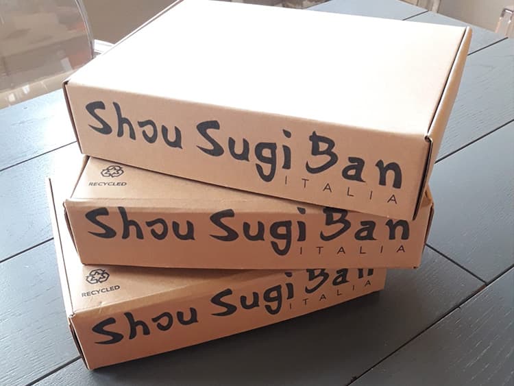 Campioni di legno Shou Sugi Ban